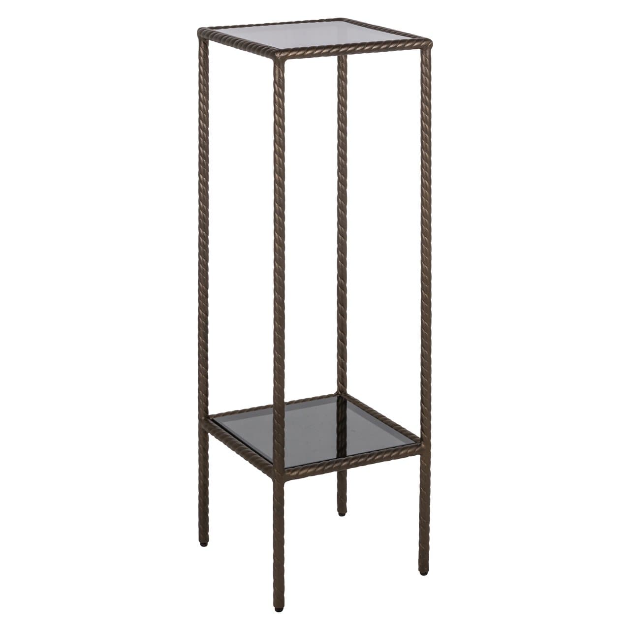 Pilaar Weston goud met rookglas 91 cm hoog