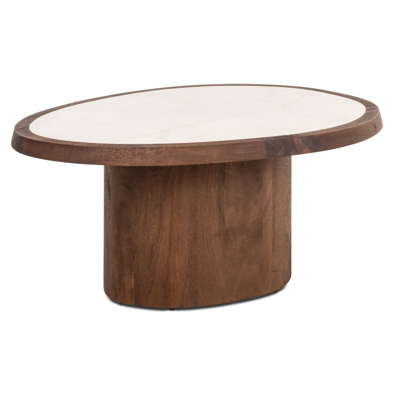 Salontafel Melrose spicebrown met Italiaans marmer blad 90 cm