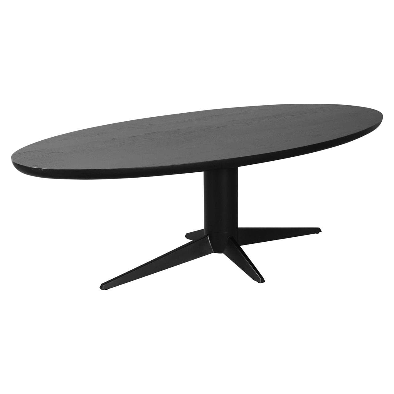 Eettafel Rayford ovaal zwart eiken 230 cm