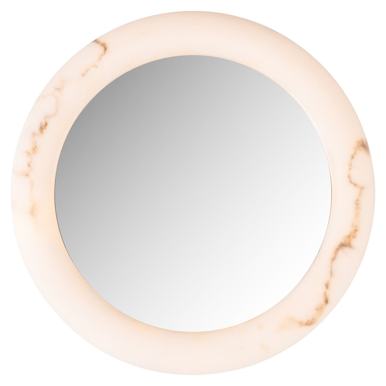 Wandlamp Oravelle rond wit met spiegel 60 cm diameter