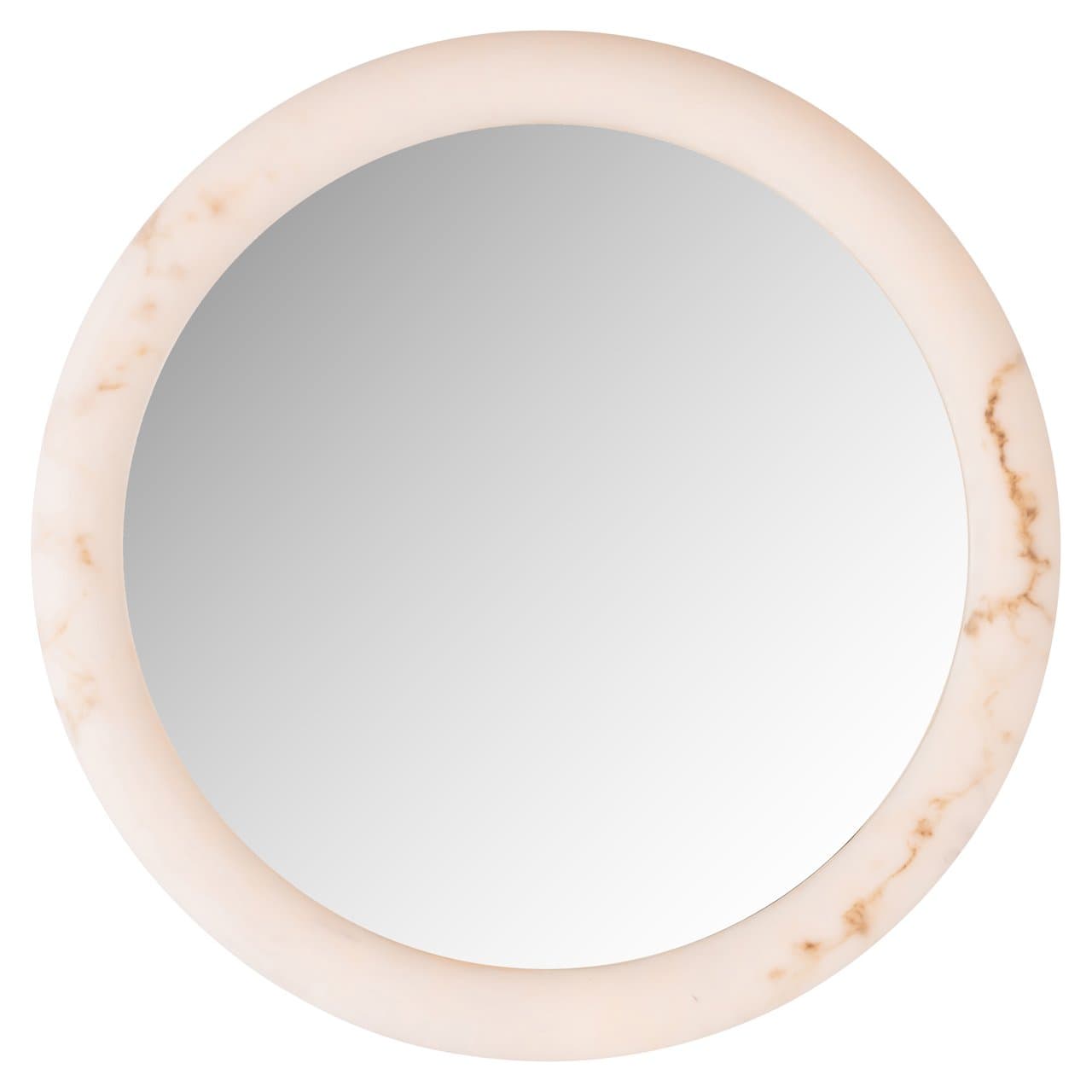Wandlamp Oravelle rond wit met spiegel 80 cm diameter