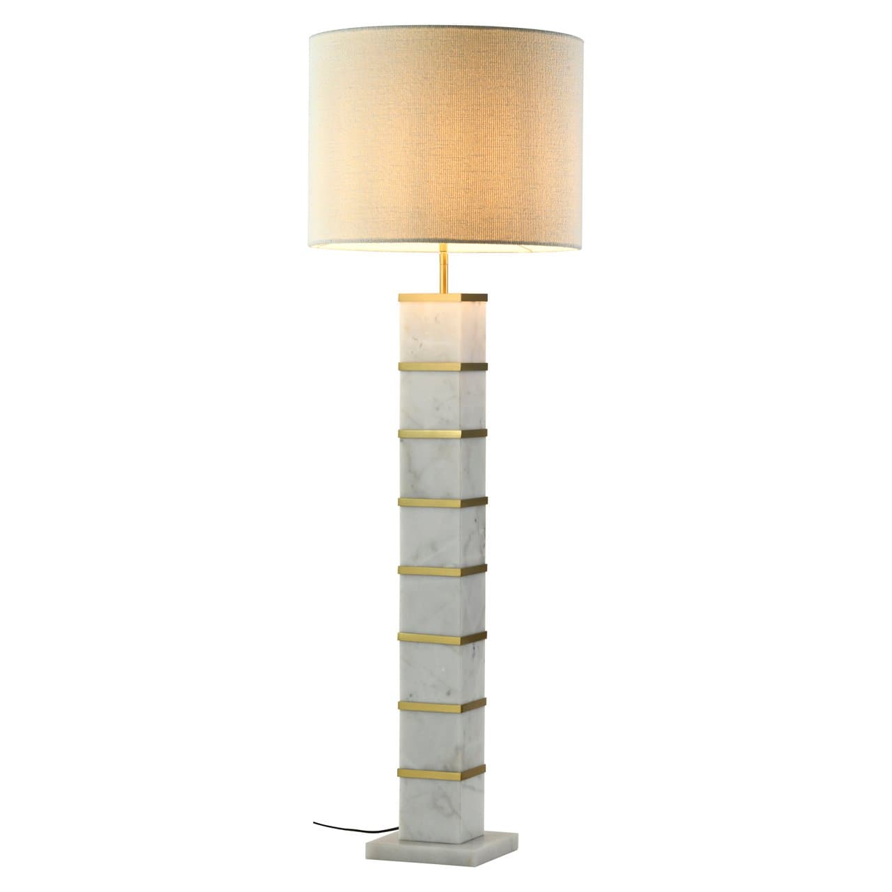 Vloerlamp Celinae wit marmer met gouden details 152 cm