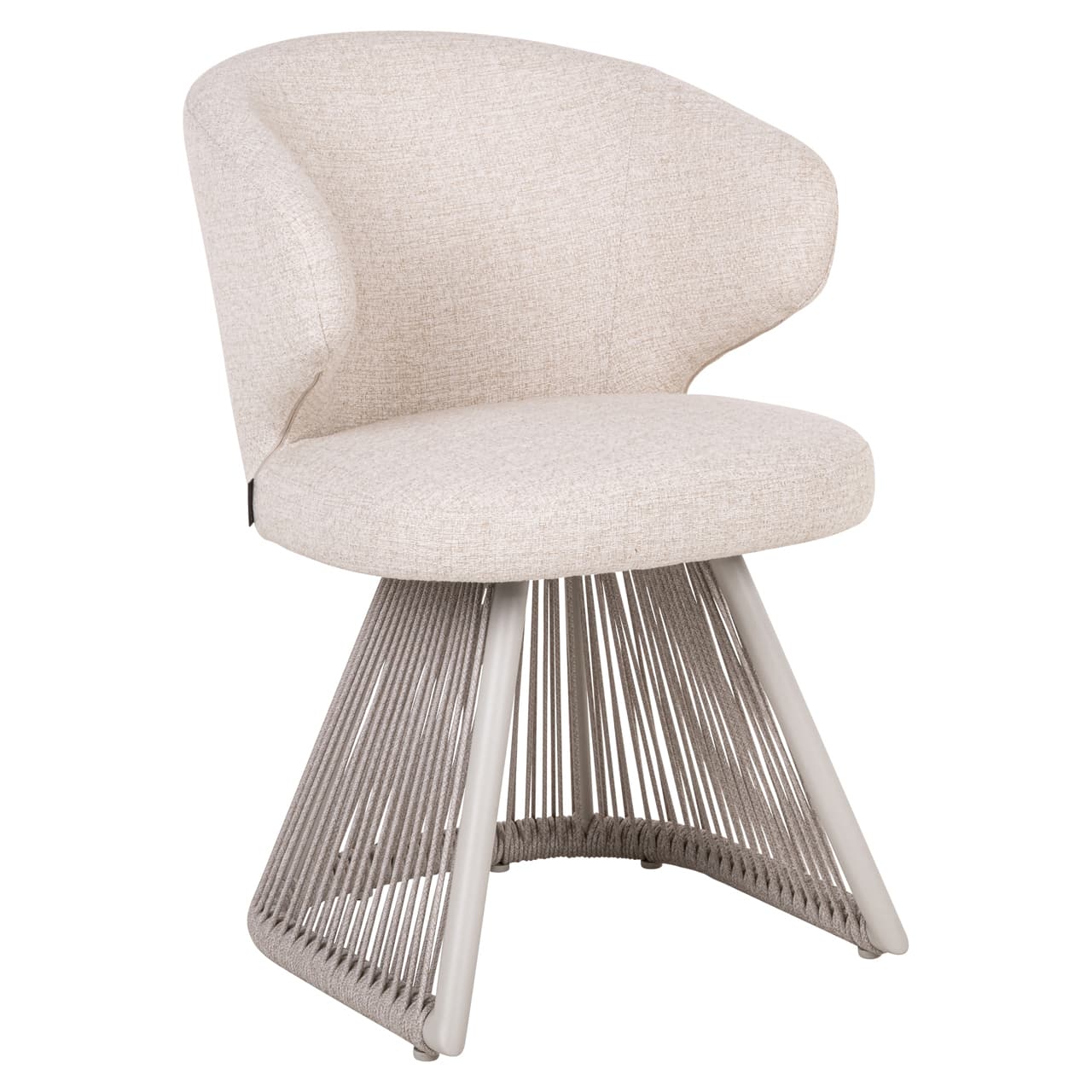 Outdoor eetkamerstoel Nuba beige alpine met rope basis 81,5 cm
