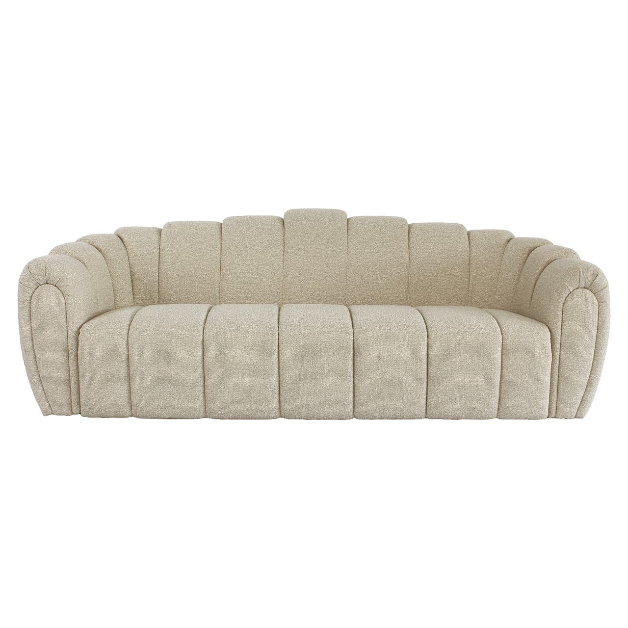Bank Croissant biscotti 3-zits met channel tufting 238 cm