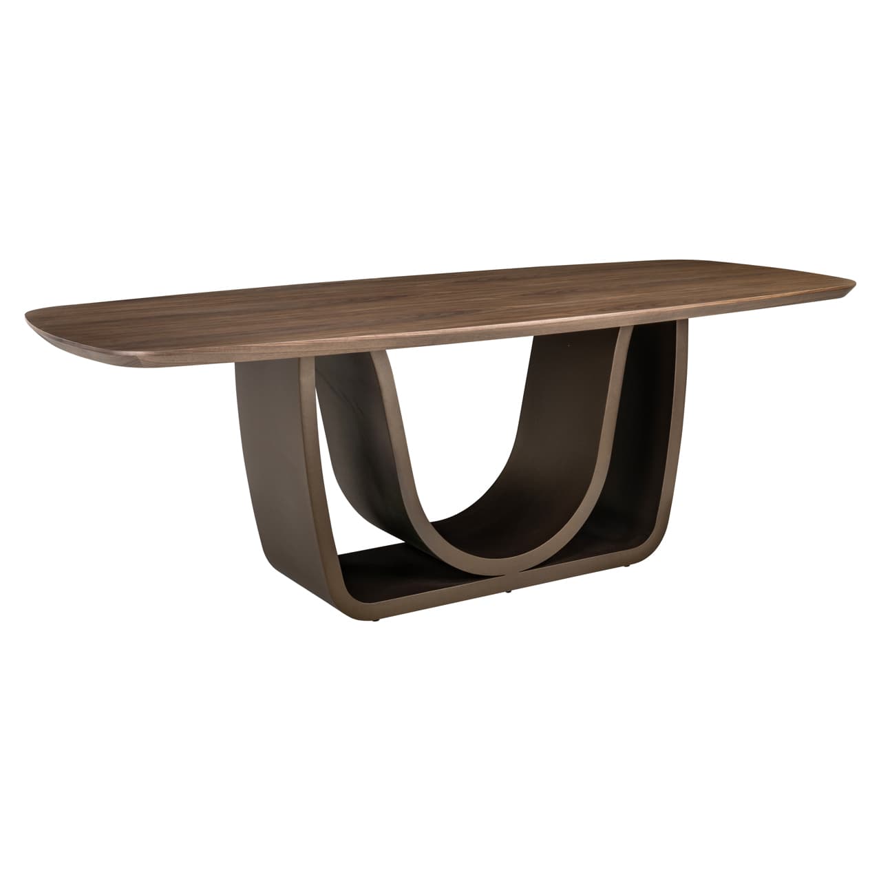 Eettafel Windsor walnut 230 cm met sculpturaal onderstel