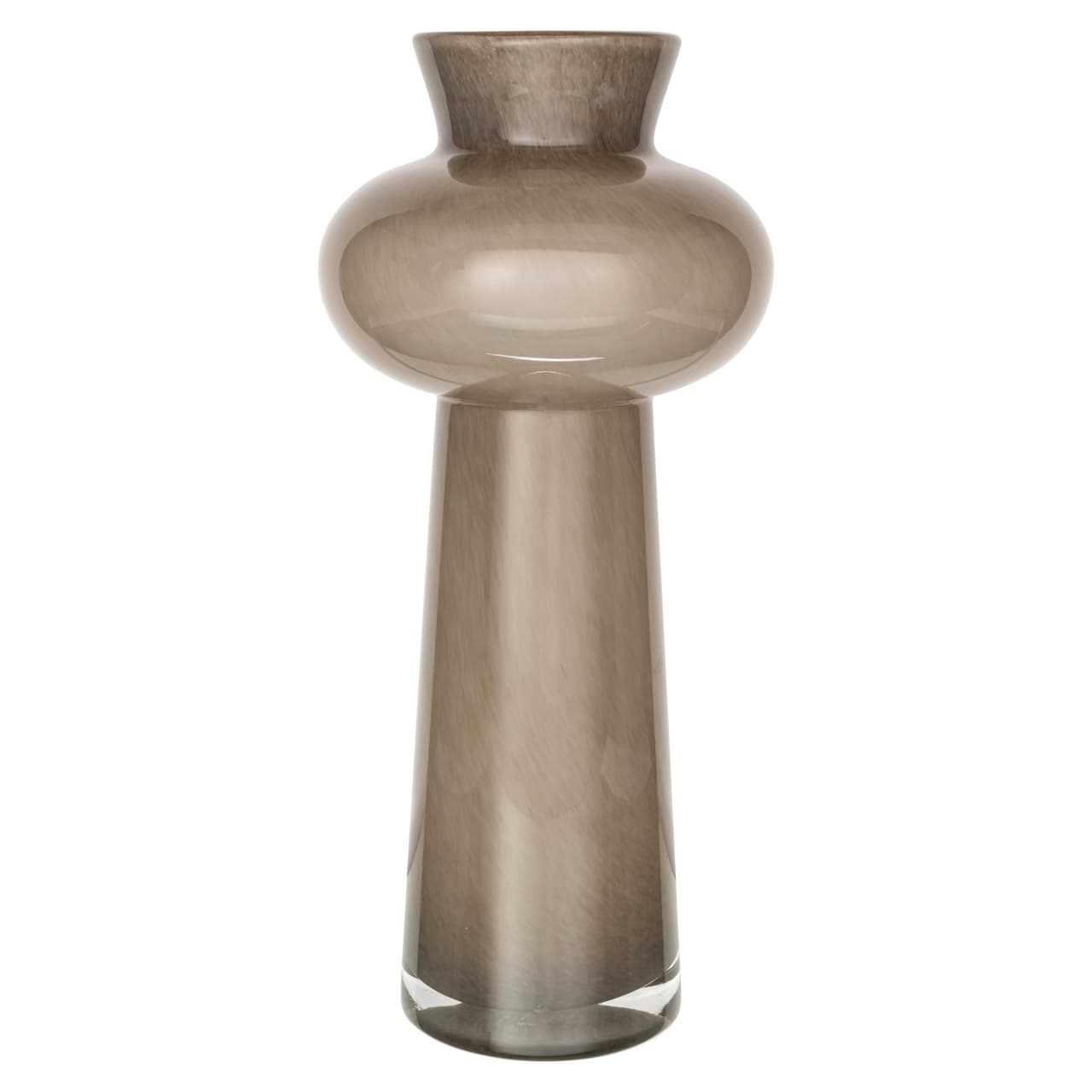 Vaas Lunor taupe large - glazen vaas 42 cm hoog