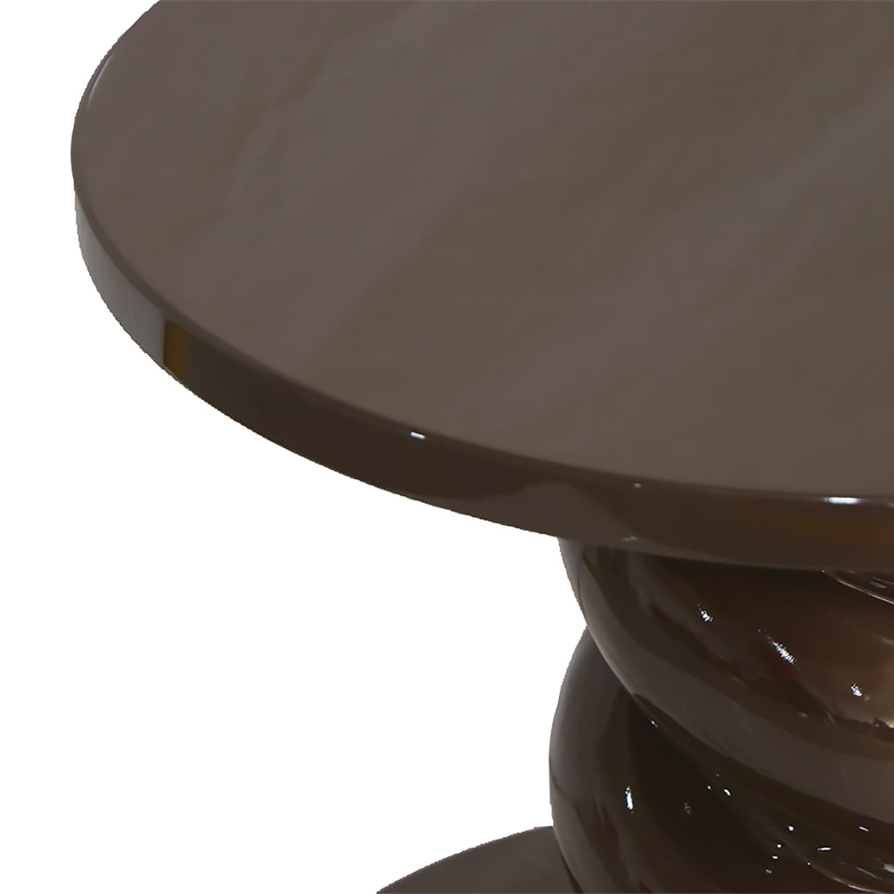 Bijzettafel Celeste chestnut met gedraaide voet 55x45 cm