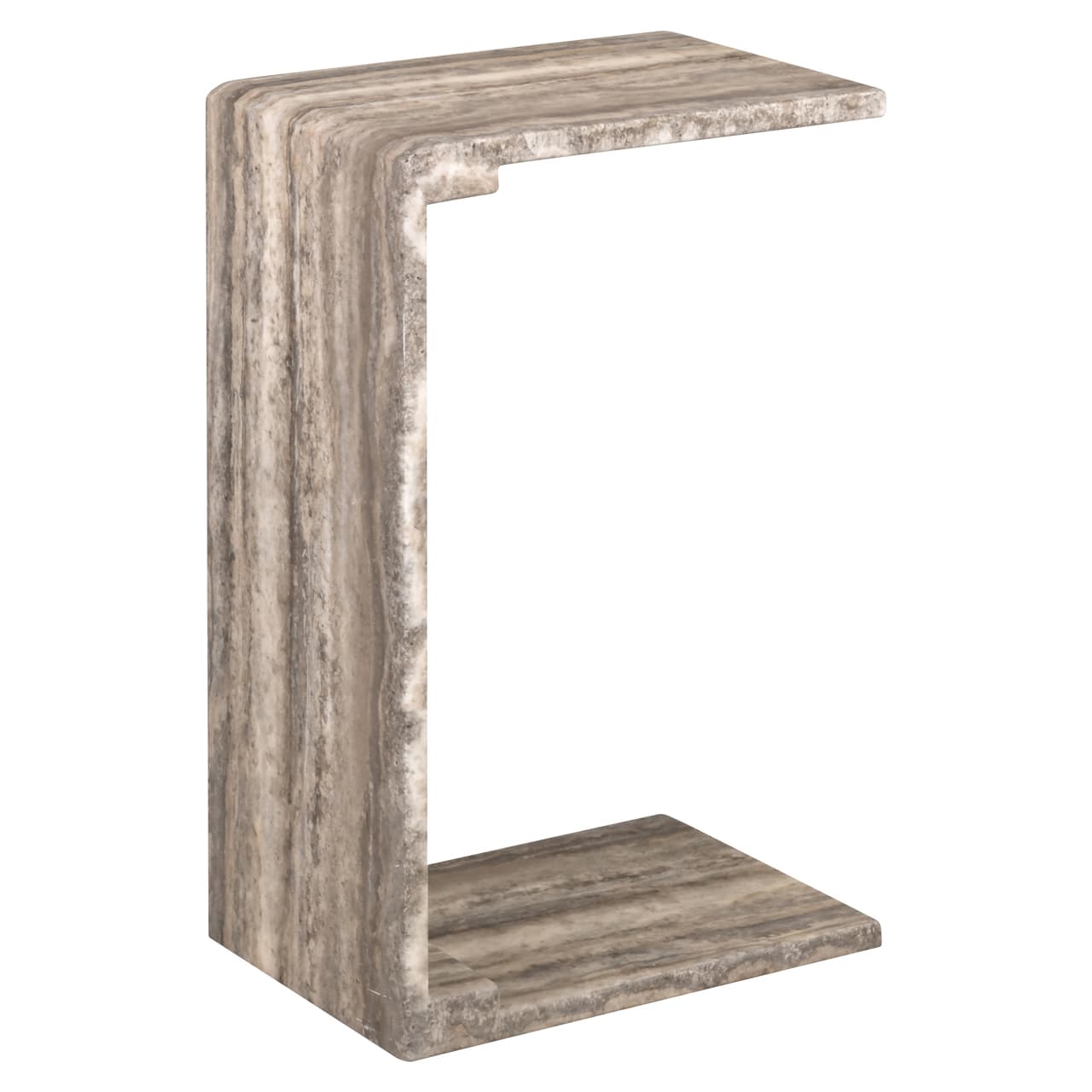 Sofatafel Dulce grey marmer C-vorm 56 cm hoog