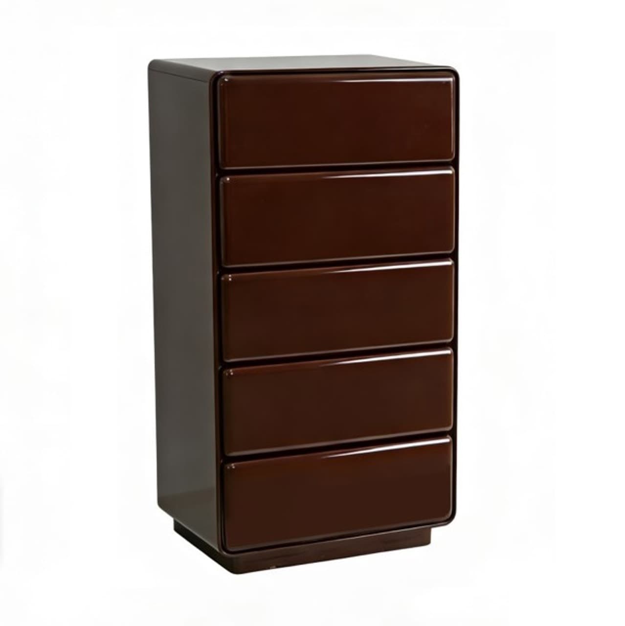 Ladekast Lizzie chestnut 5 lades MDF hoogglans 110 cm