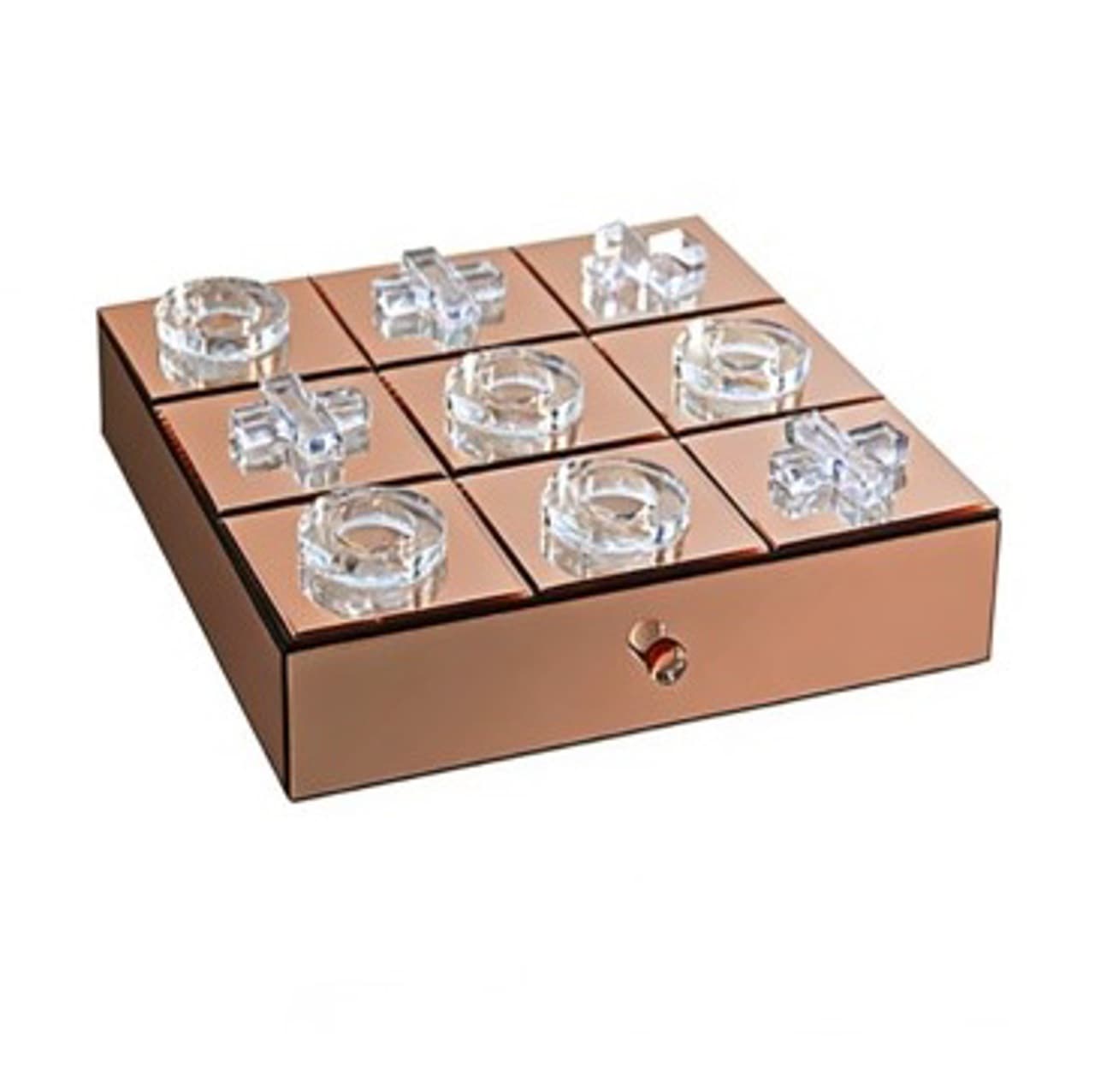 Boter-kaas-en-eieren spel Victoria rose-gold met kristal speelstukken