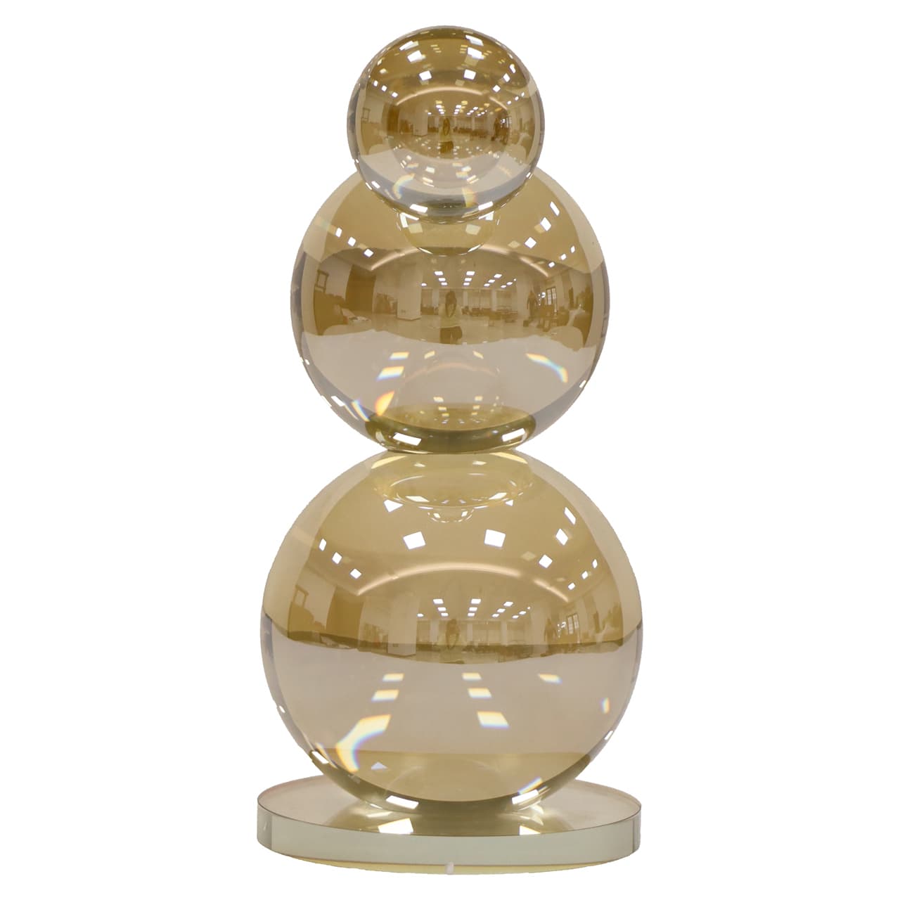 Decoratief object Ted champagne kristal 25 cm