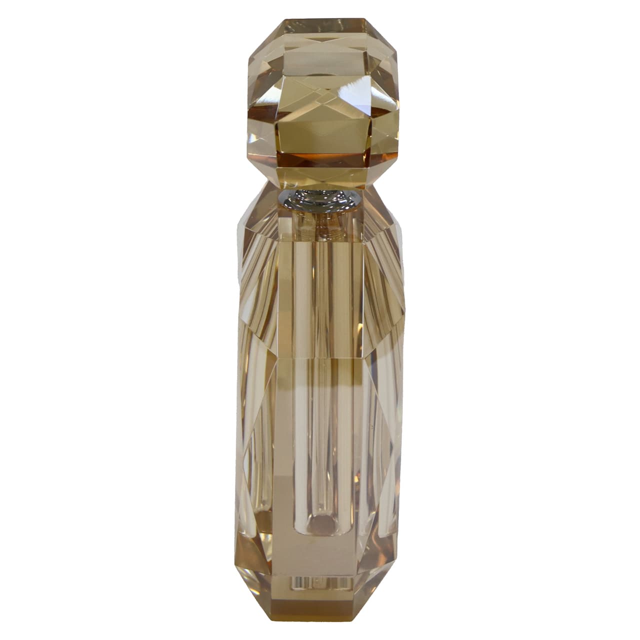 Decoratief parfumflesje Khloe kristal champagne 20 cm