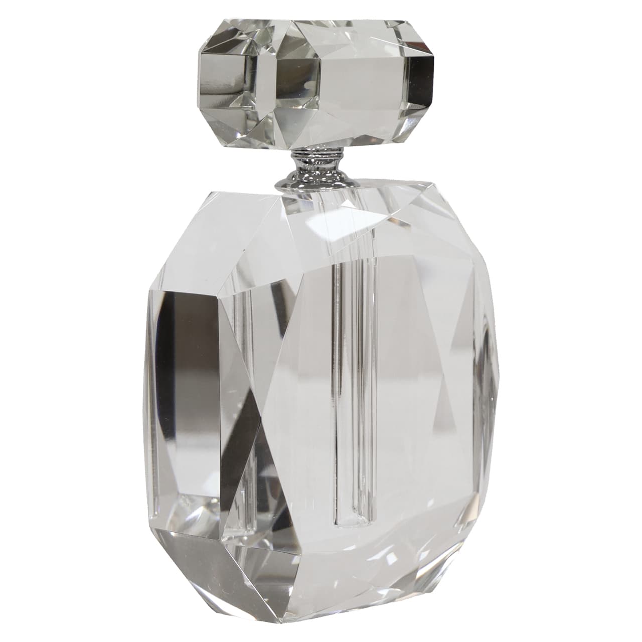 Decoratief parfumfles object kristal transparant 20 cm