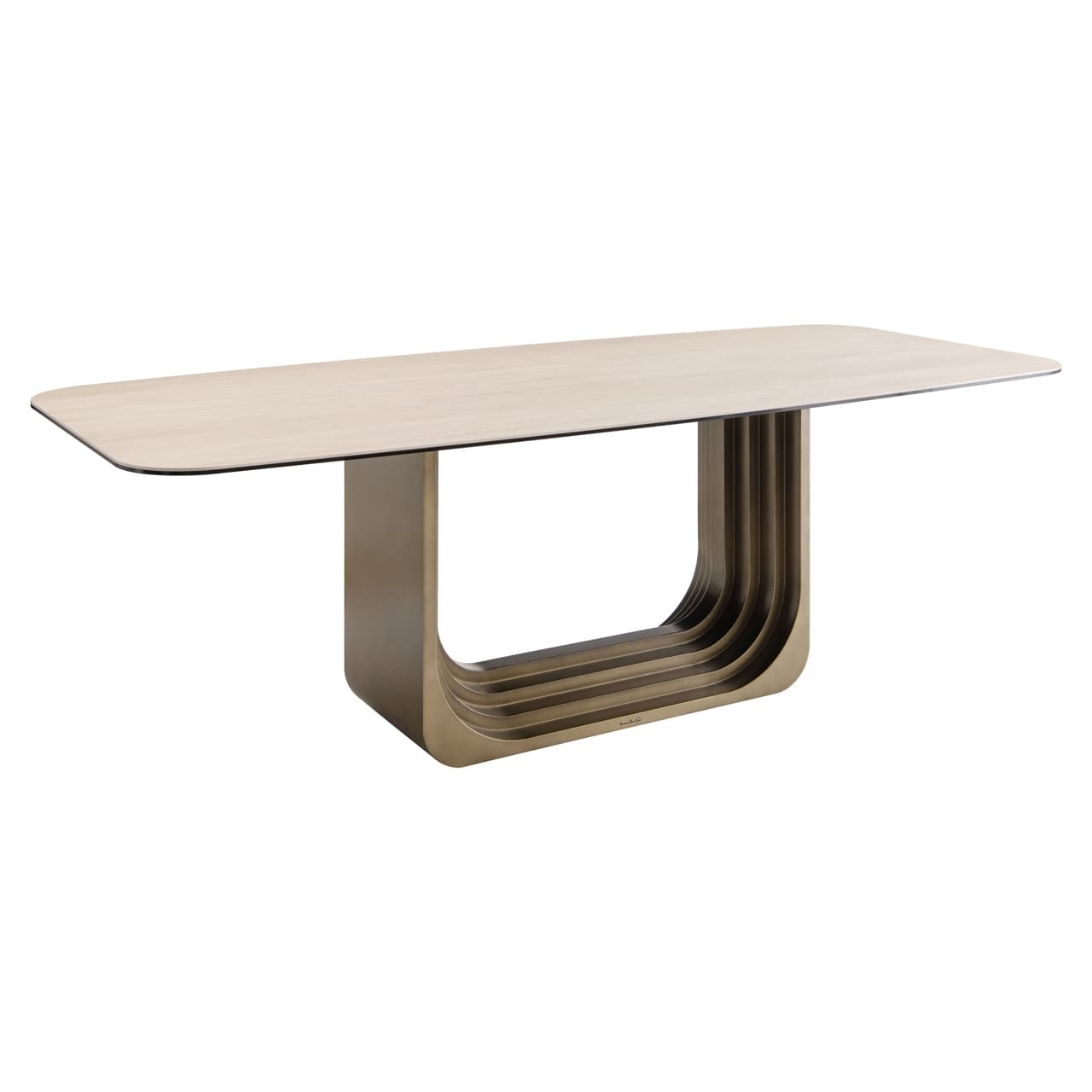 Eettafel Maxfield beige keramiek 200×75 cm