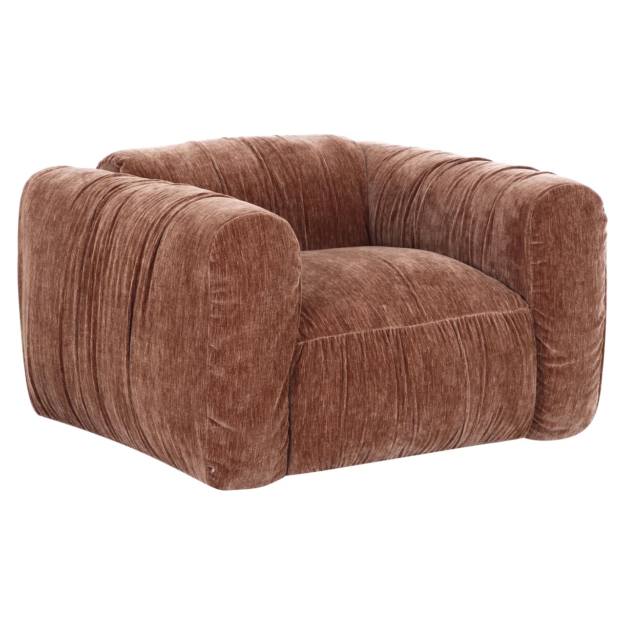 Lounge stoel Monty chenille coffee 120×70 cm