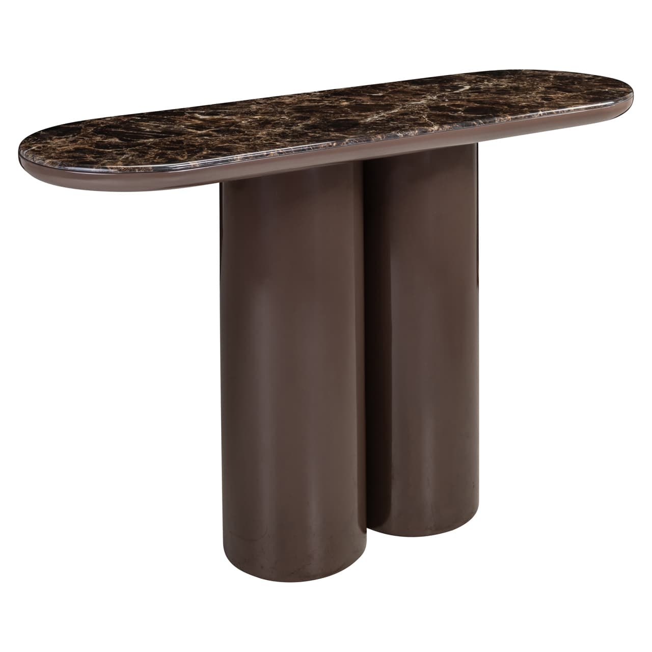 Console Almundi chocolat brown 120 cm met keramiek blad