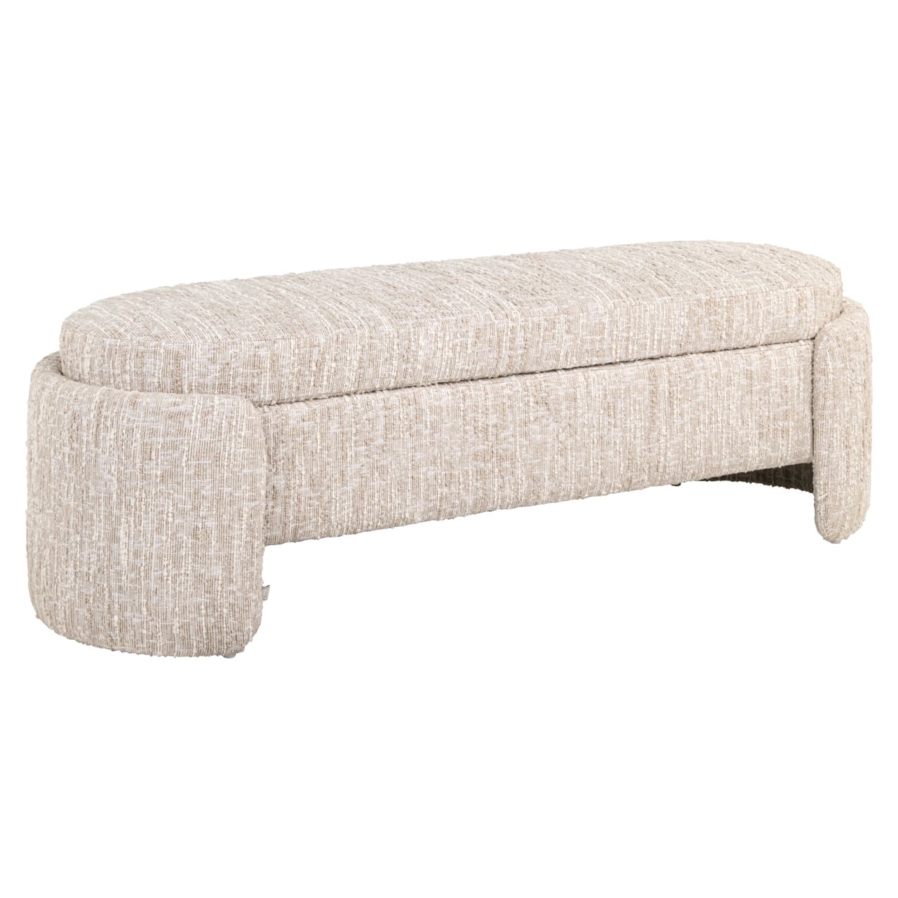 Bank Cupid beige angora met opbergruimte 142 cm