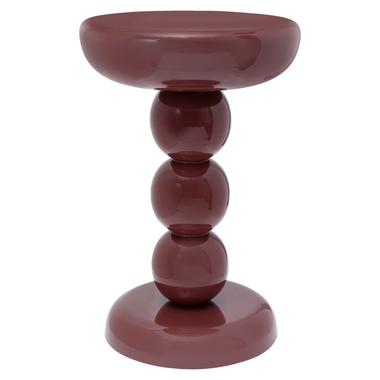 Bijzettafel Reid burgundy ijzer met bolpoot 53 cm