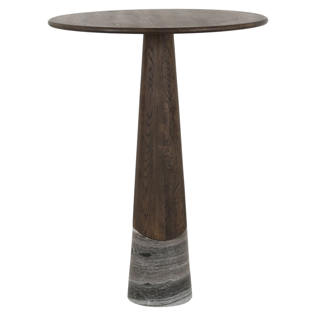 Bartafel Harper smoked charcoal eiken met marmer 107 cm