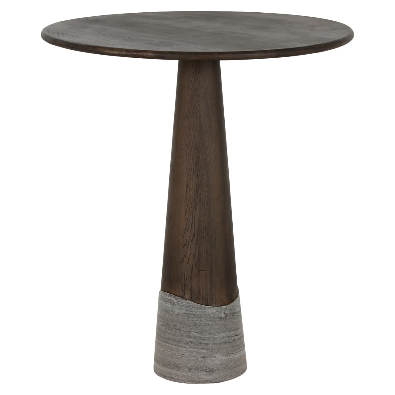 Countertafel Harper smoked charcoal eiken met marmer 91 cm