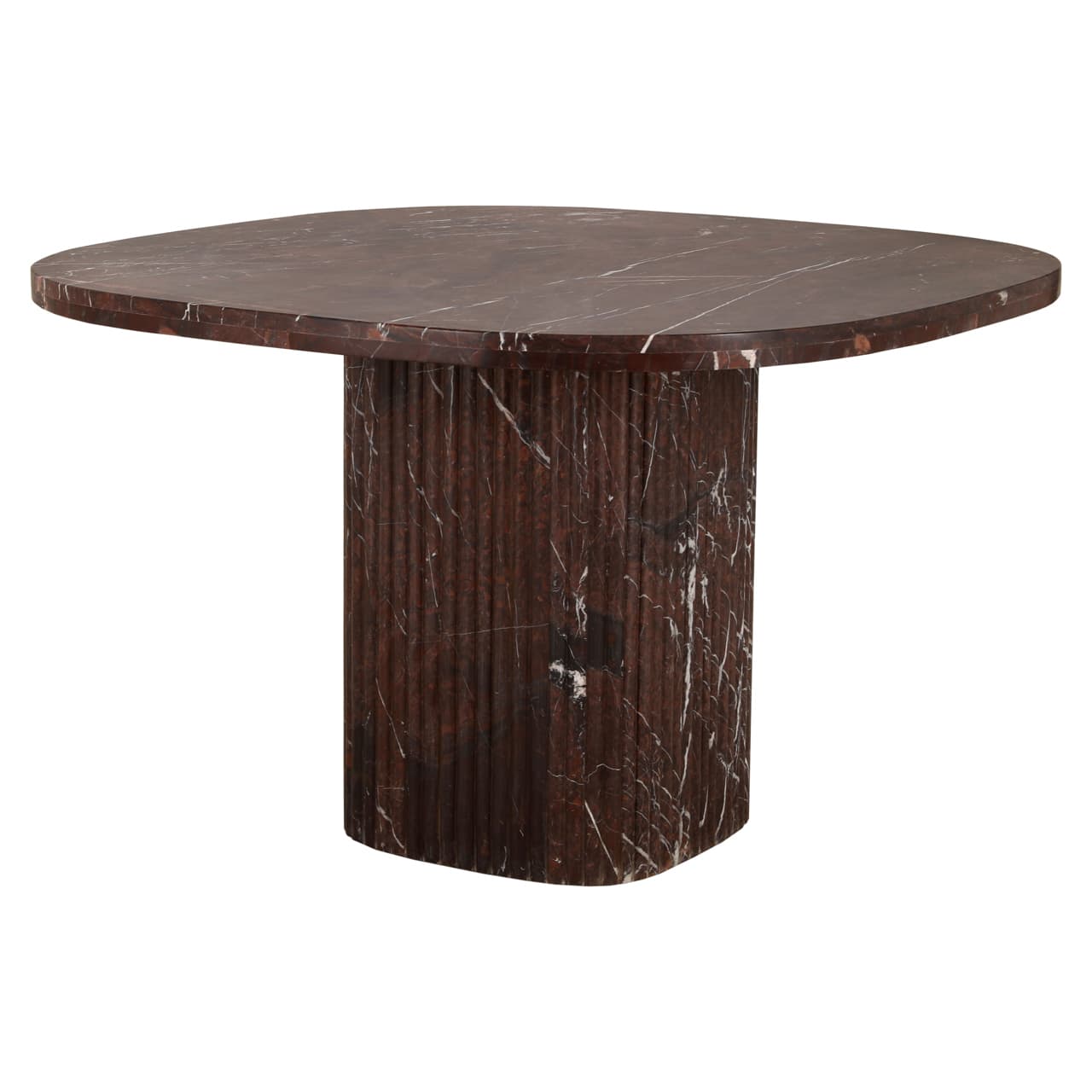 Eettafel Orchid burgundy marmer 120 cm rond