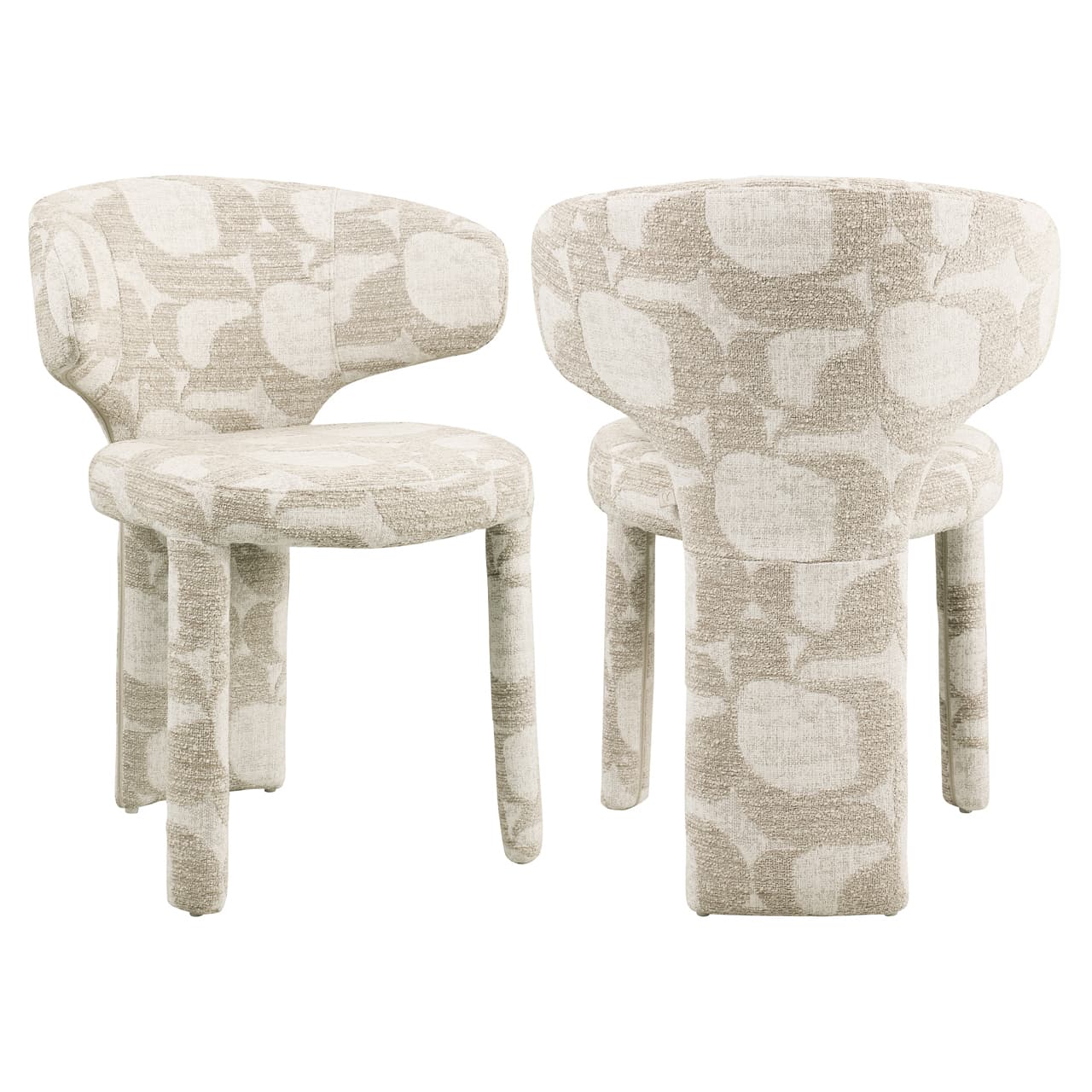 Eetkamerstoel Viola natural oasis met bouclé stof 81 cm