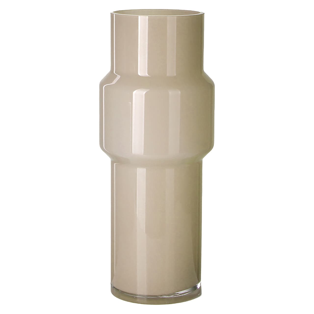 Vaas Torra beige glazen vaas small 14,8 x 36,5 cm