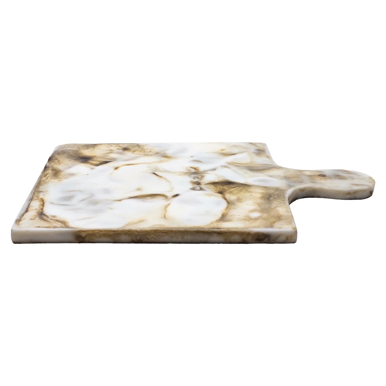 Dienblad Cindy resin natural 20 cm met handvat