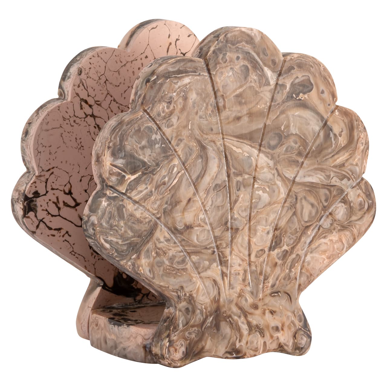 Servethouder Shelly resin chocolat brown 12,5 cm