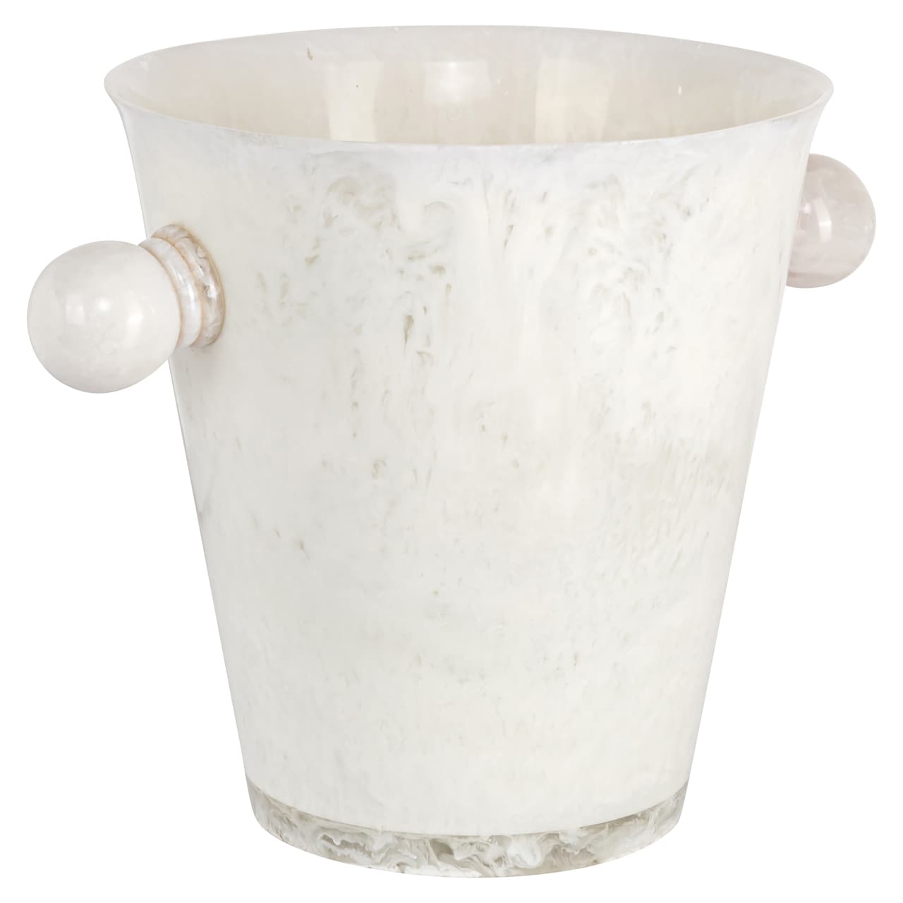 Champagne koeler Veuve white resin met bolvormige handgrepen