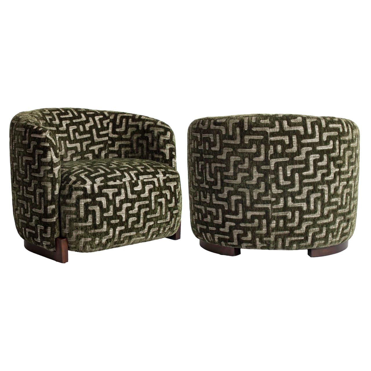 Lounge stoel Hannah moss labyrinth fire retardant 66x91x72 cm