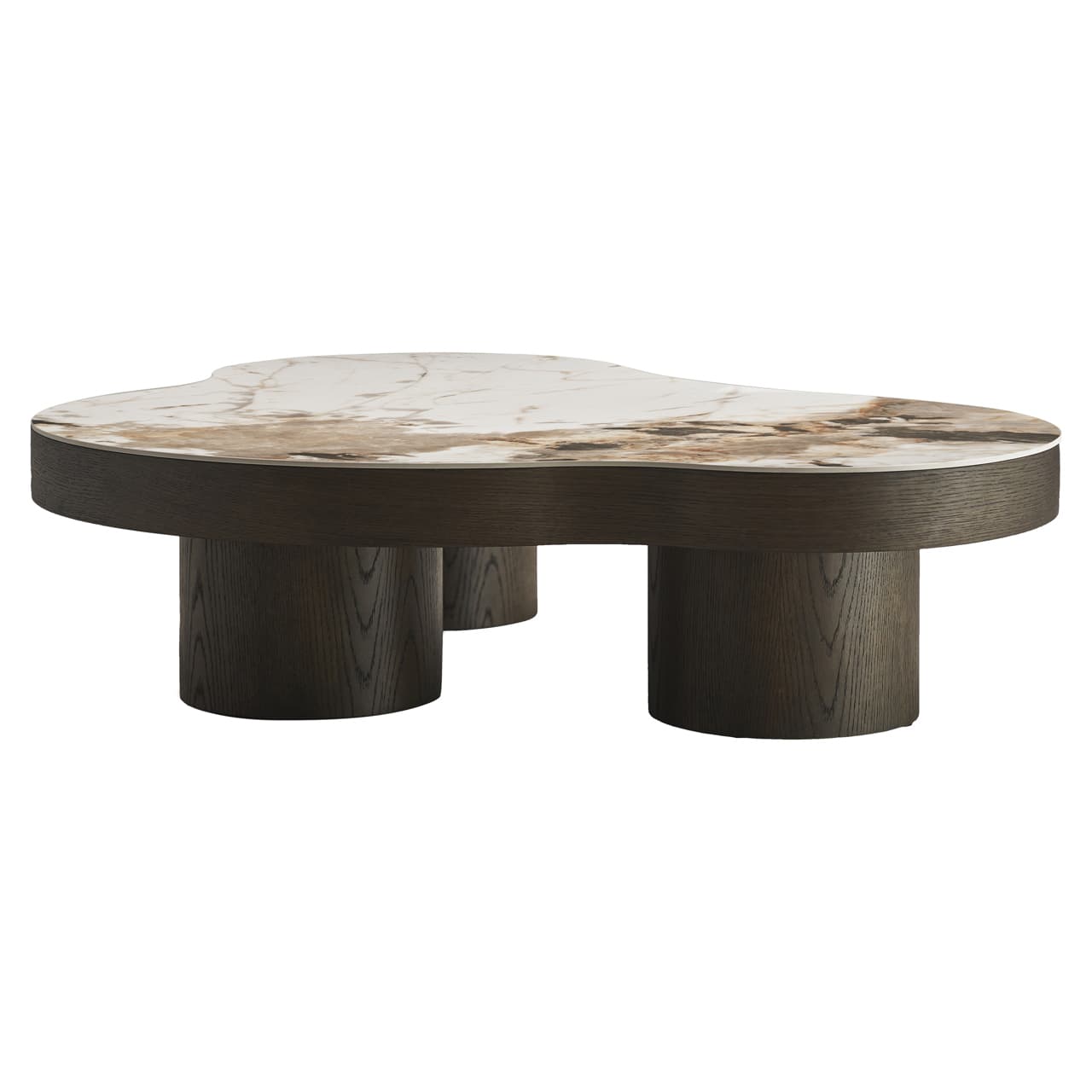 Salontafel Langford brown keramiek en eiken fineer 140 cm