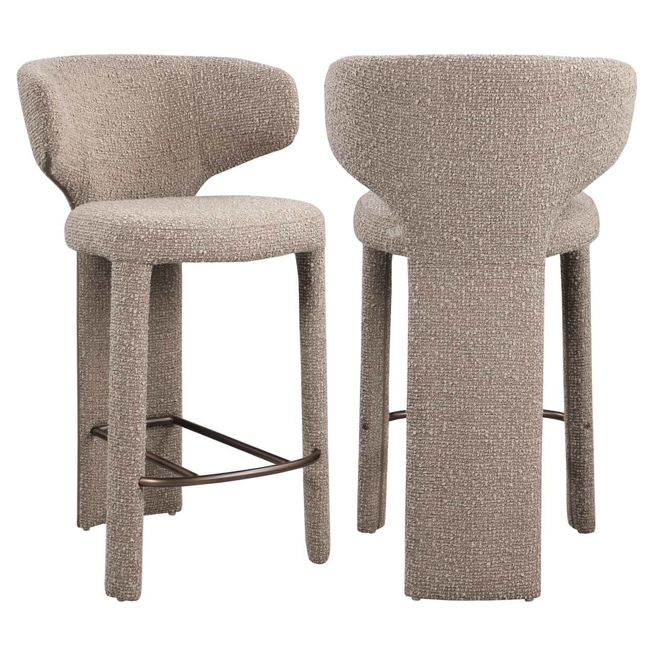 Counterstoel Viola mocca chunky bekleding 68,5 cm zithoogte