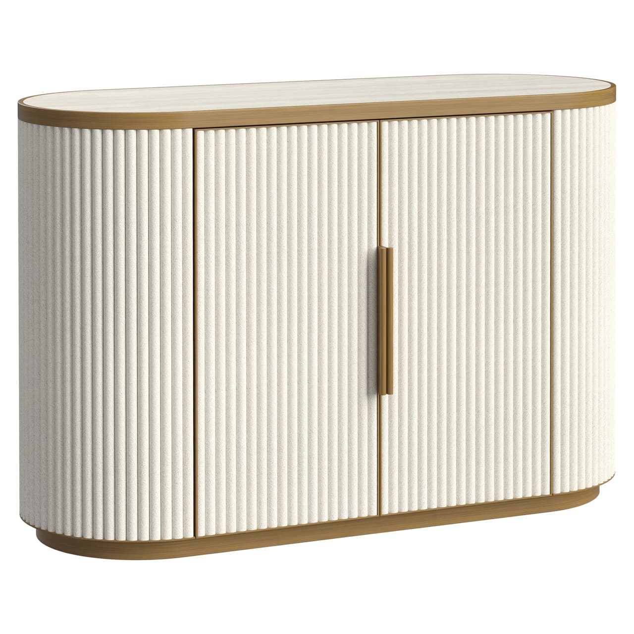 Dressoir Tivoli white met gefreesde details 119 cm