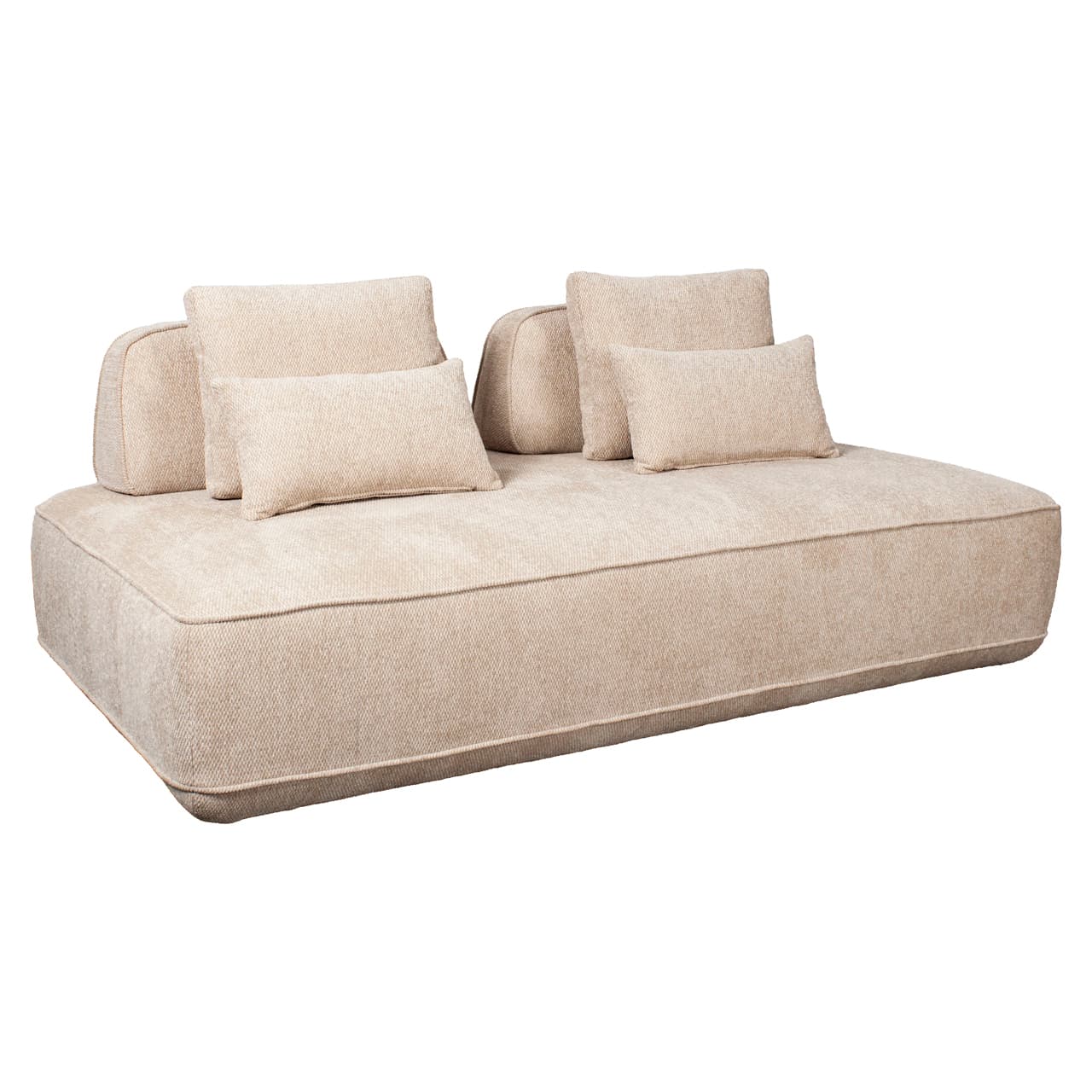 Bank Tudor natural boldweave 2,5-zits met verstelbare rugleuning