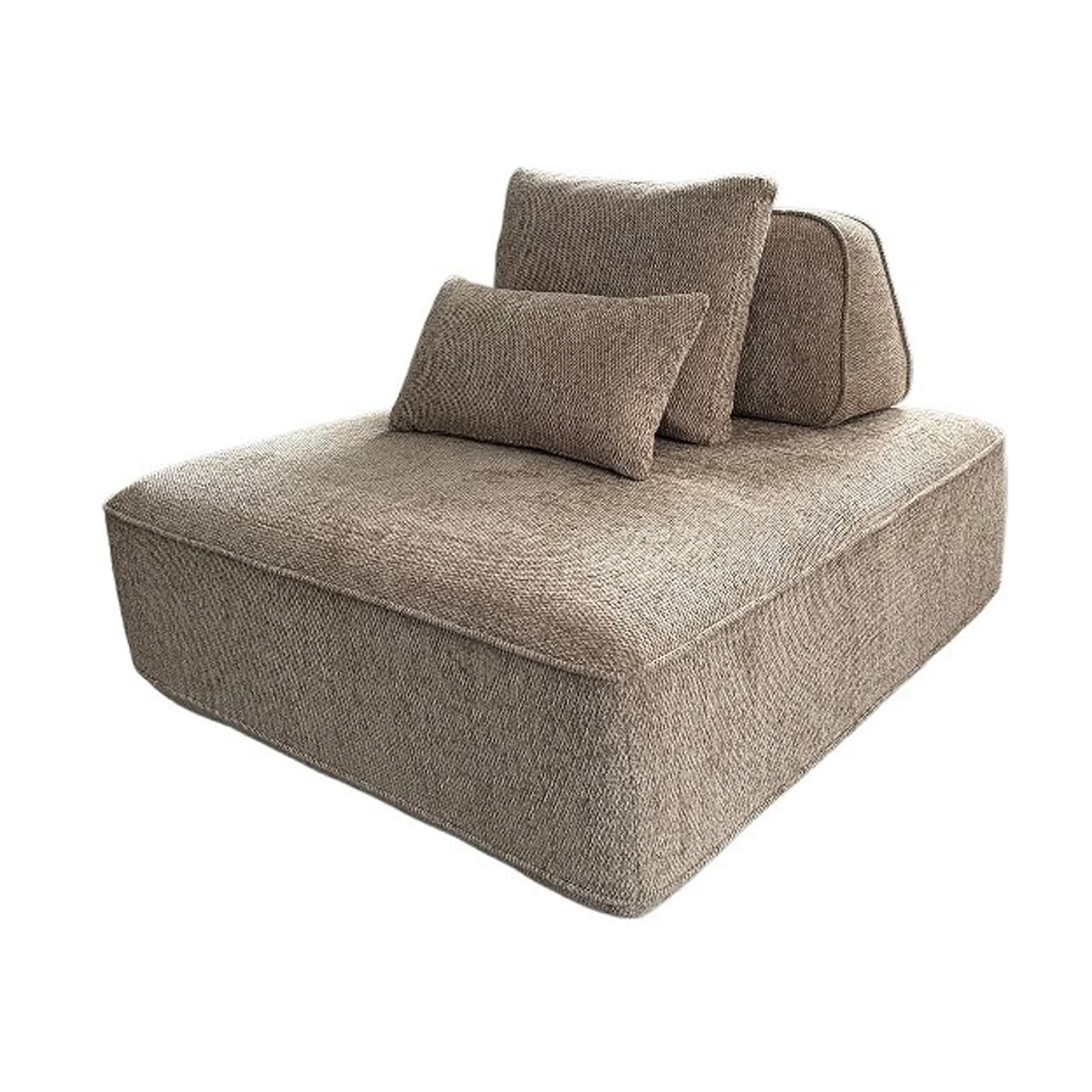 Fauteuil Tudor mocca boldweave met verplaatsbare rugleuning 113 cm