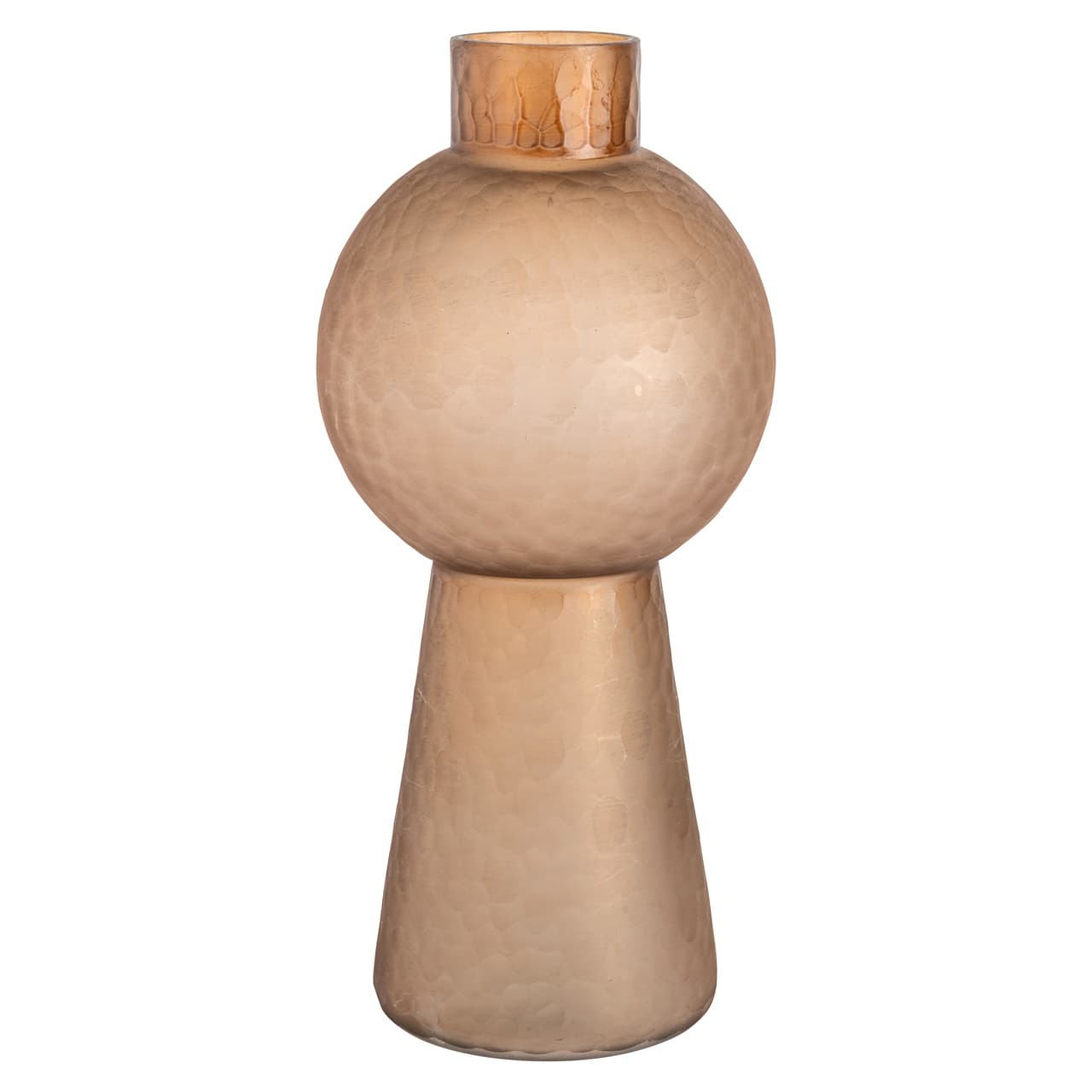 Glazen vaas Ora brown large met bolronde vorm 39 cm