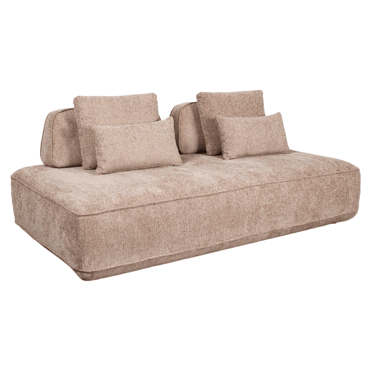 Bank Tudor mocca boldweave 2,5-zitter met verstelbare rugleuning
