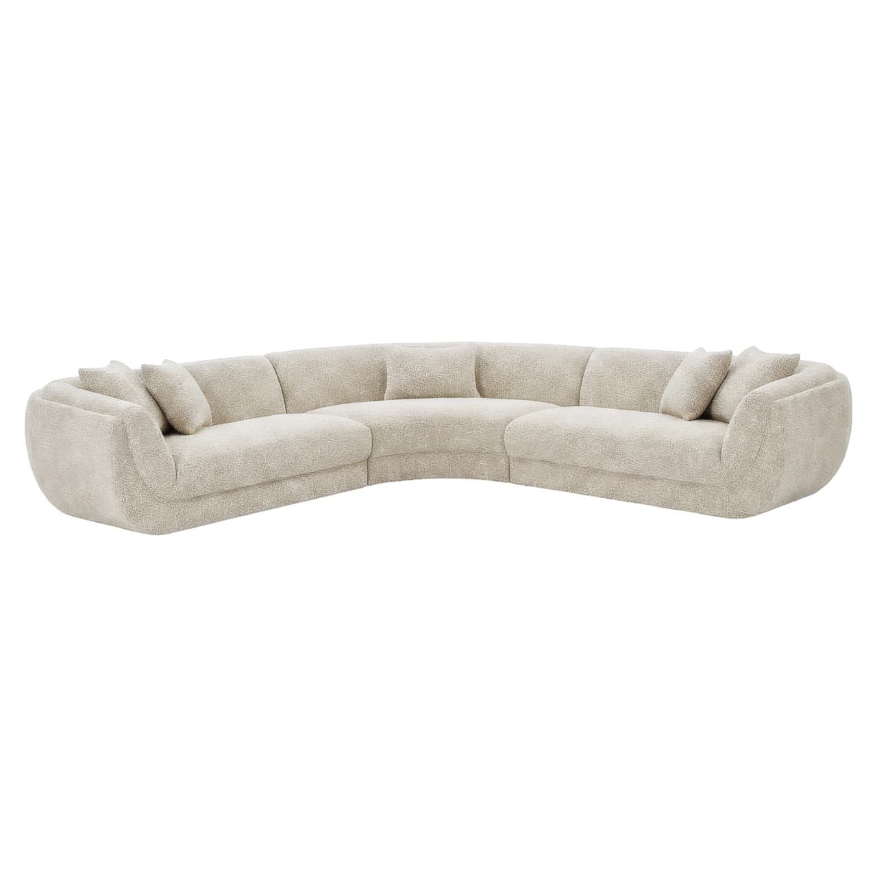 Bank Gianelle natural chunky boucléstof 431 cm