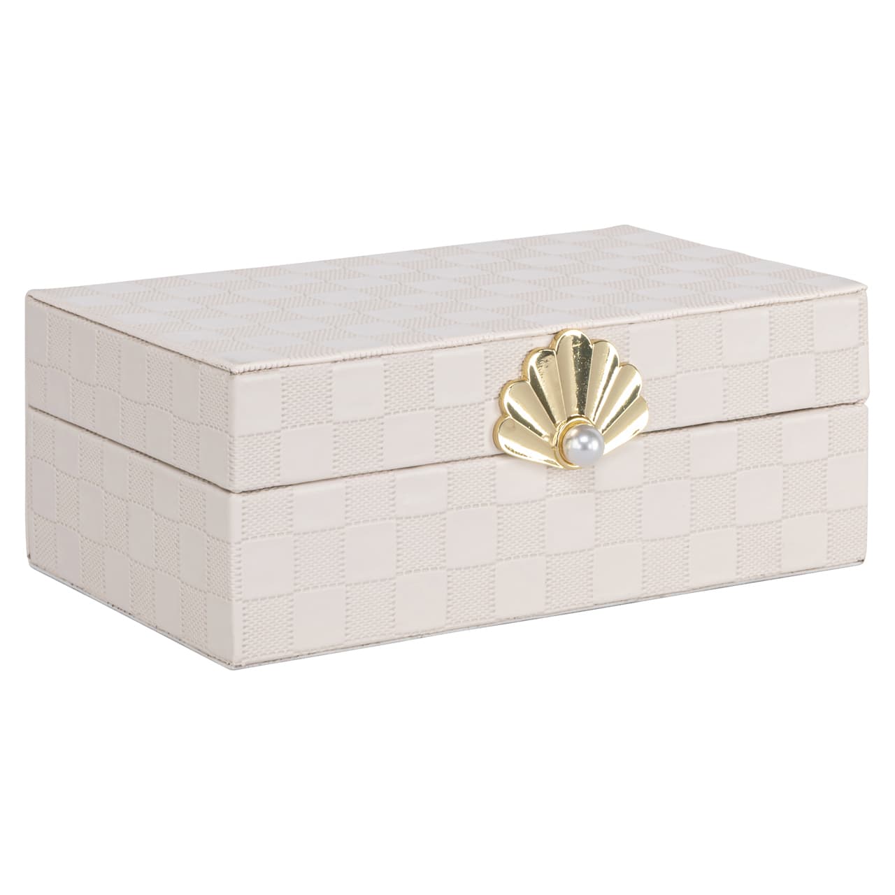 Opbergdoos ivory met schelpen sluiting 21 cm - Bless small