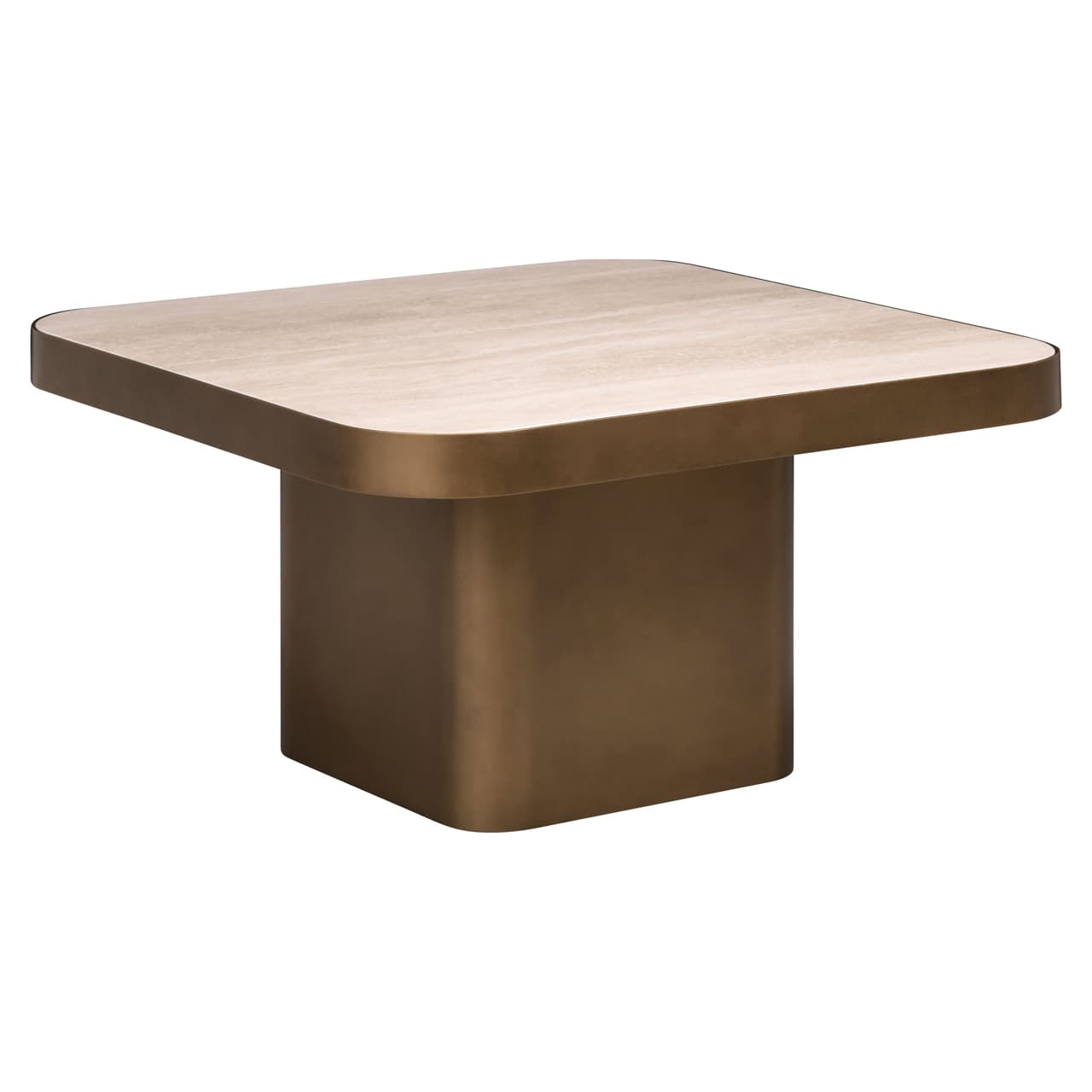 Salontafel Claridge beige 70x70 cm met keramisch blad