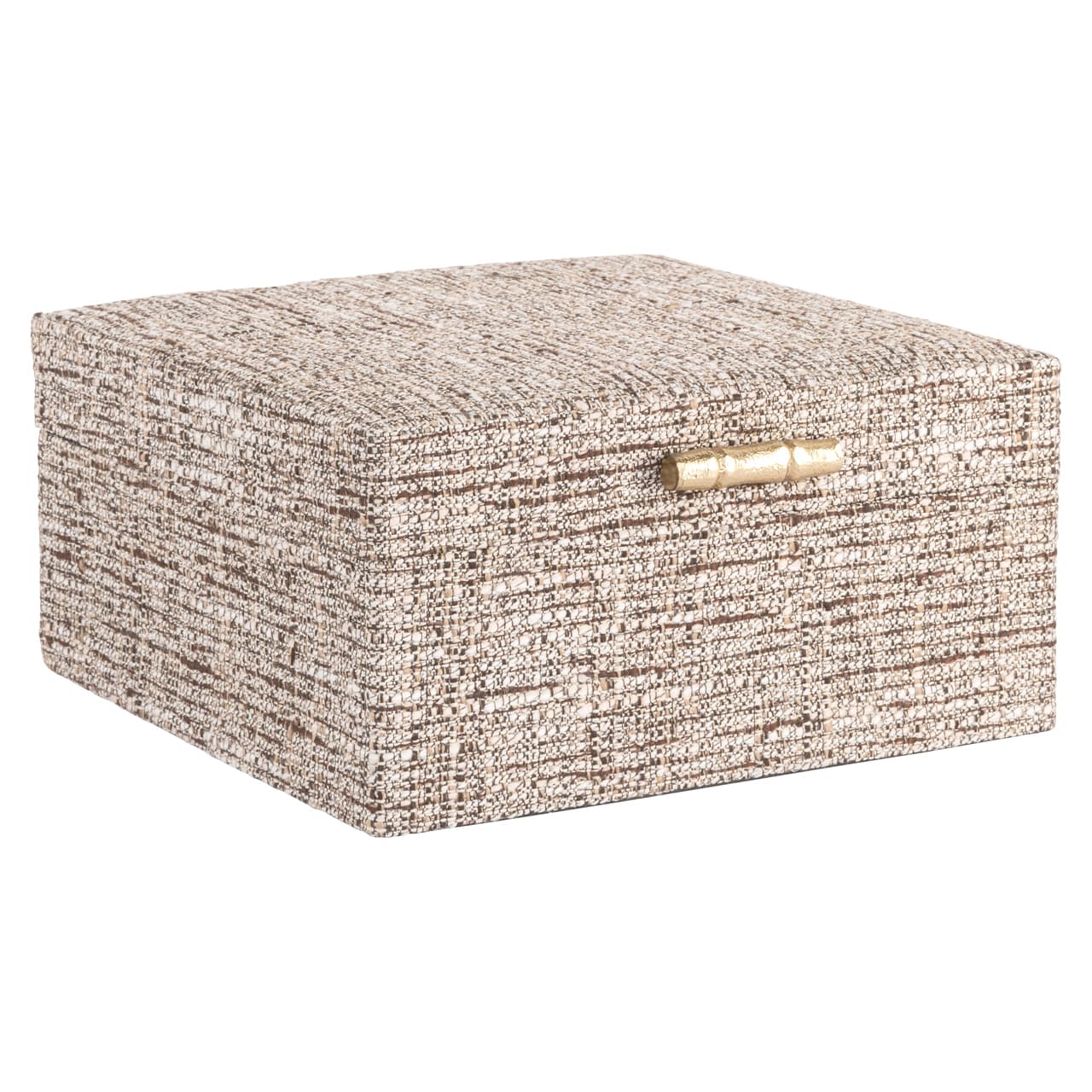 Opbergdoos Chalenny brown large 22x22x10 cm met zwart suède interieur