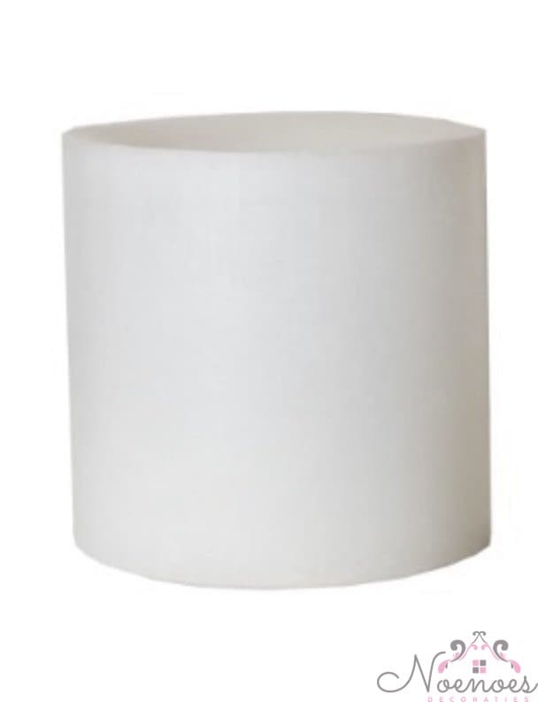 Lamp kaars sneeuwwit met waxinelichtje 15x15x20 cm