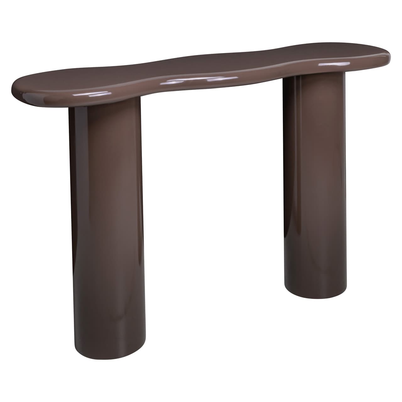 Console Cordelia chestnut, hoogglans 120 cm