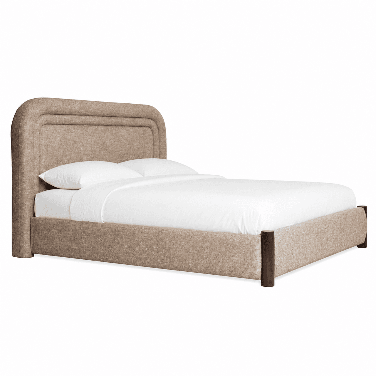 Bed Citadel sand tweed 160x200, exclusief matras