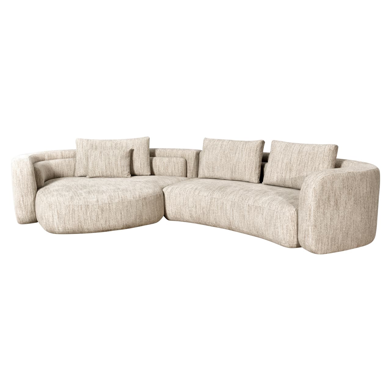 Bank Angusto natural softweave lounge left