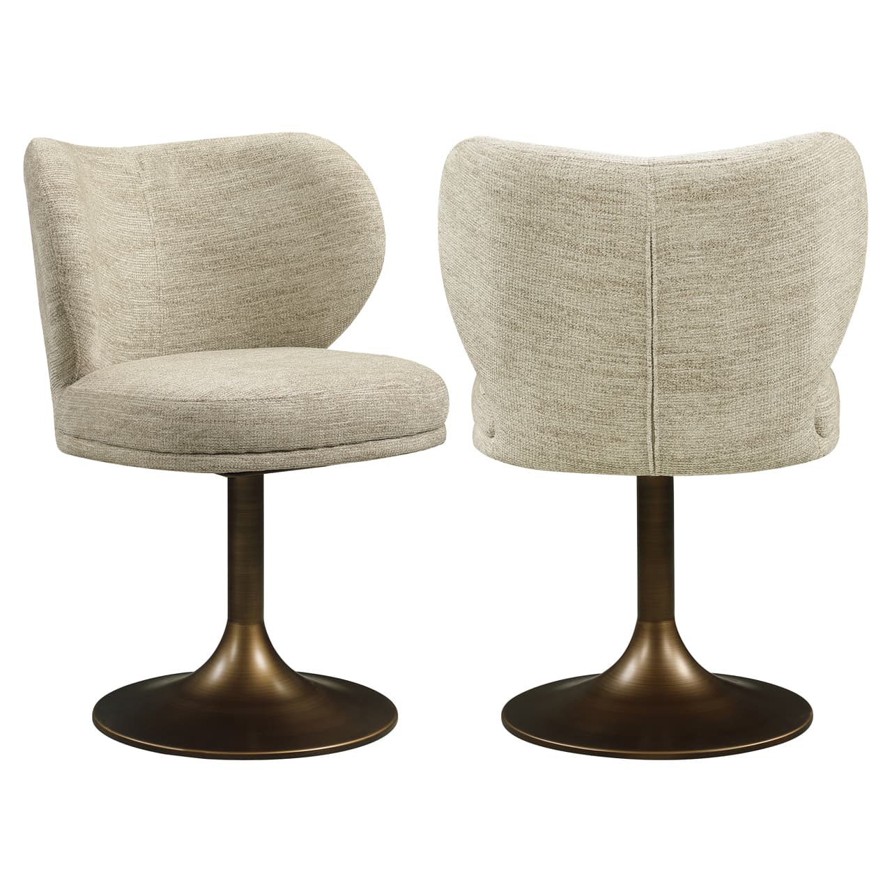 Eetkamerstoel Amely natural softweave swivel