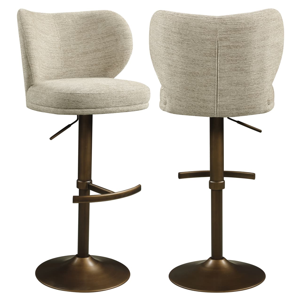 Barstoel Amely natural softweave swivel