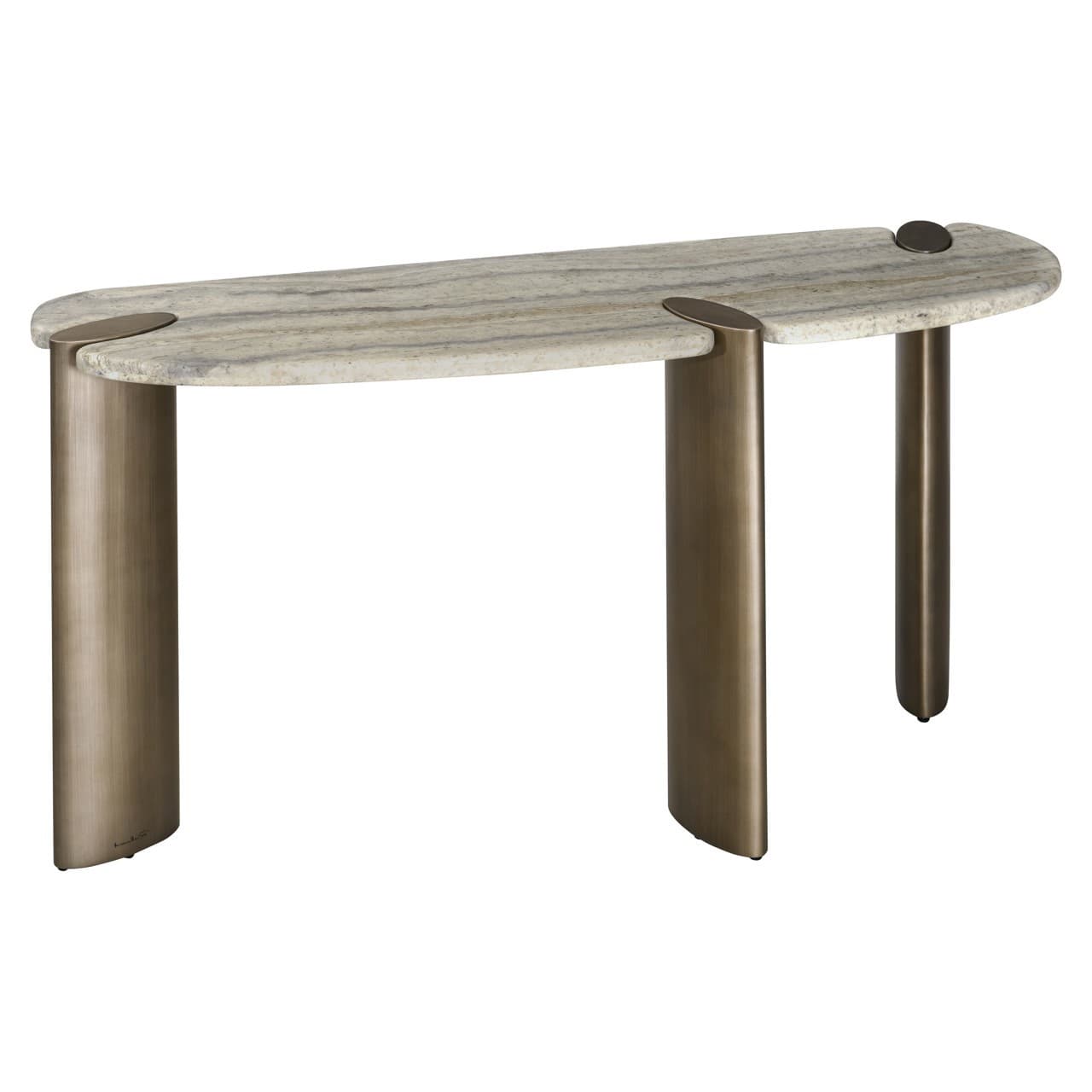 Console Arcadia grey, travertin met brons