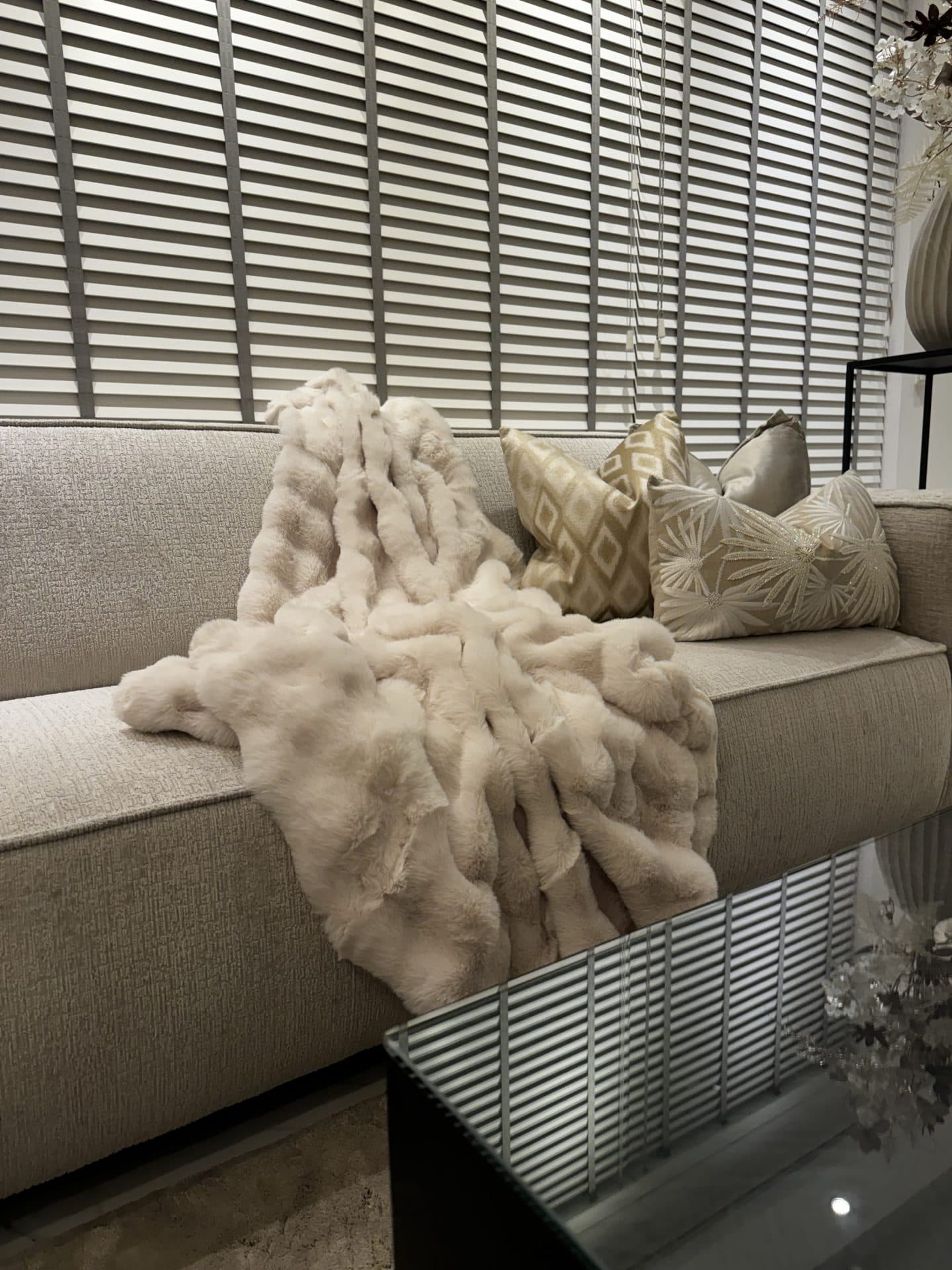 Plaid bont bubble off-white 130x170 cm